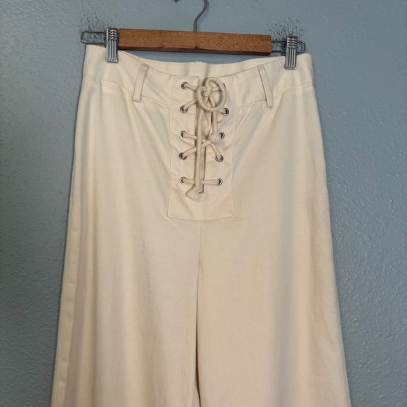 Baserange Women's Bayou Wide Leg Pants Off White Size 29 Organic Cotton Neutral - Picture 4 of 11